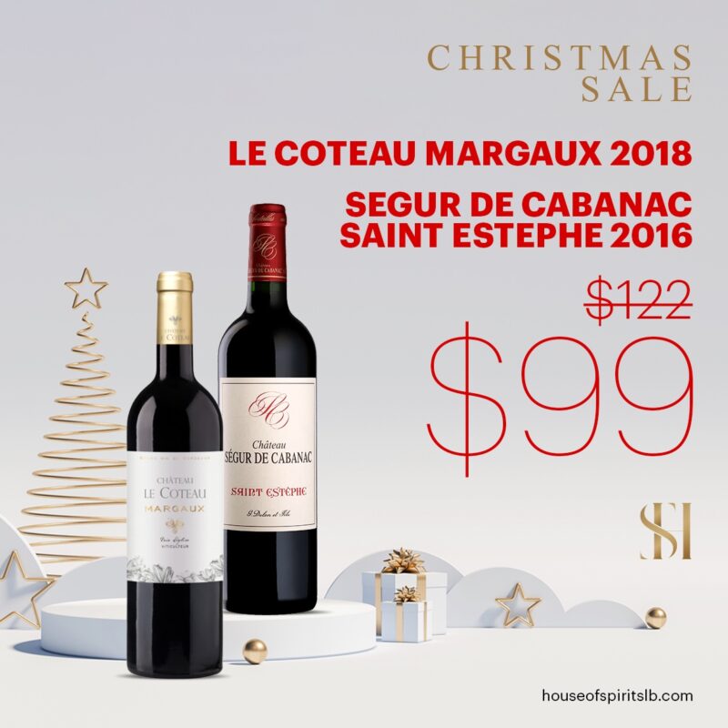 Le Coteau Margaux +Saint Estephe Ségur de Cabanac