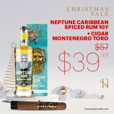 Neptune Carribbean spiced Rum + Montenegro Cigar