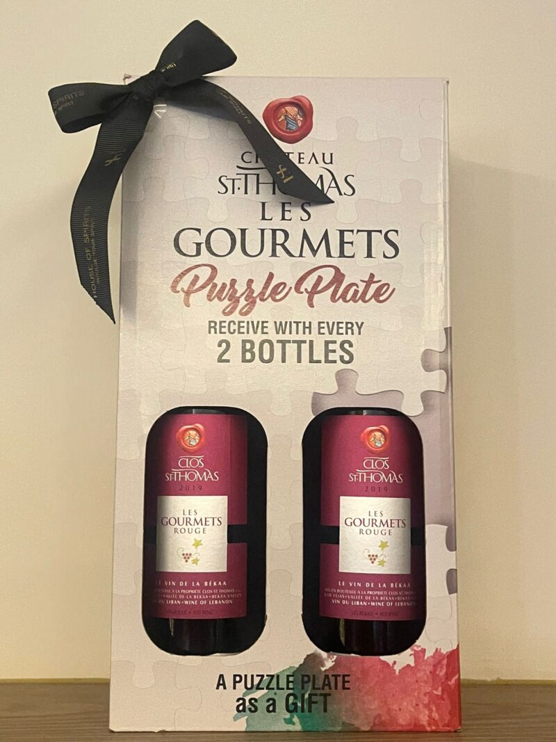 Château St.Thomas Coffret 2 Gourmets red+ puzzle plate