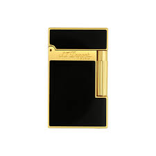 S.T Dupont Lighter Slimmy Black Lacquer/Golden