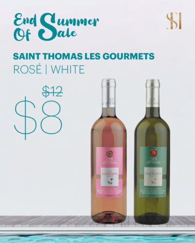 End Of Summer Sale. Saint Thomas Les Gourmets (Rose/White)