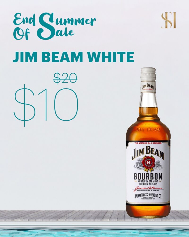 End Of Summer Sale. Jim Beam White