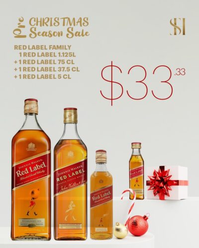 Johnnie Walker Red Label Family. Pre Christmas Season Sale